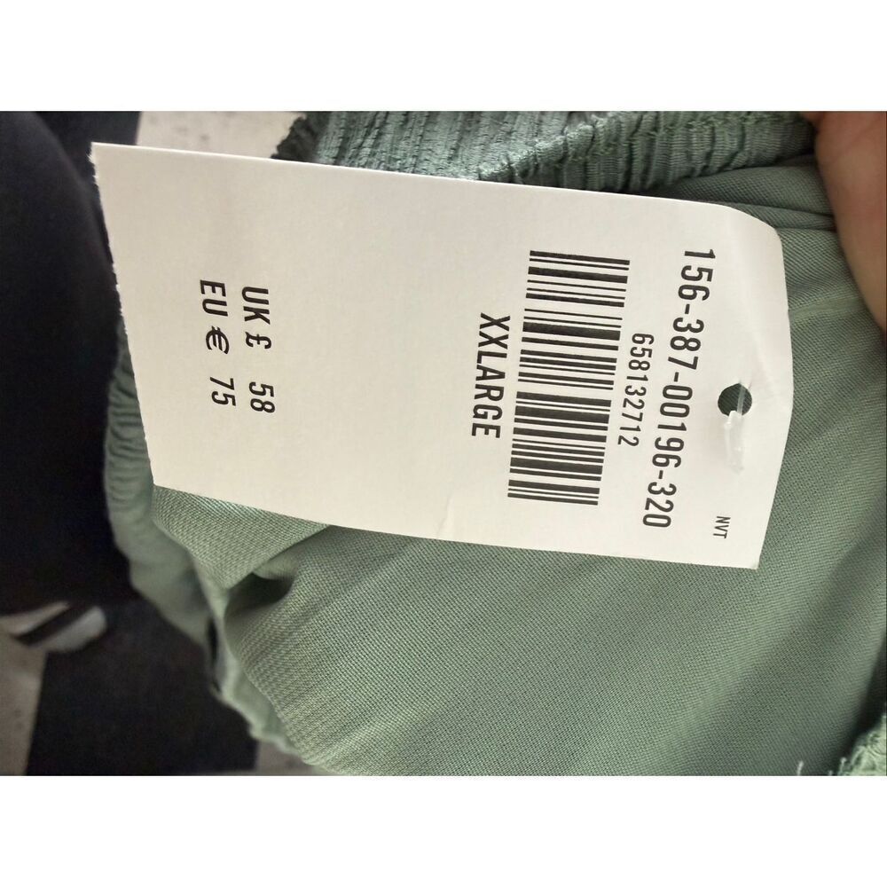 Abercrombie & Fitch Sage Green Ultra High Rise Ultra Wide Leg Crinkle Pants XXL - Picture 5 of 6